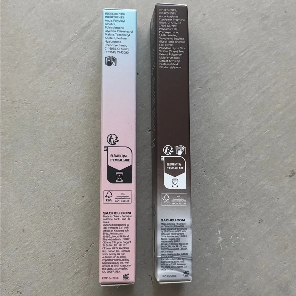 New, Sealed Sacheu Peel Off Lip Liner STAY-N & Sacheu Liquid Eyeliner STAY-N